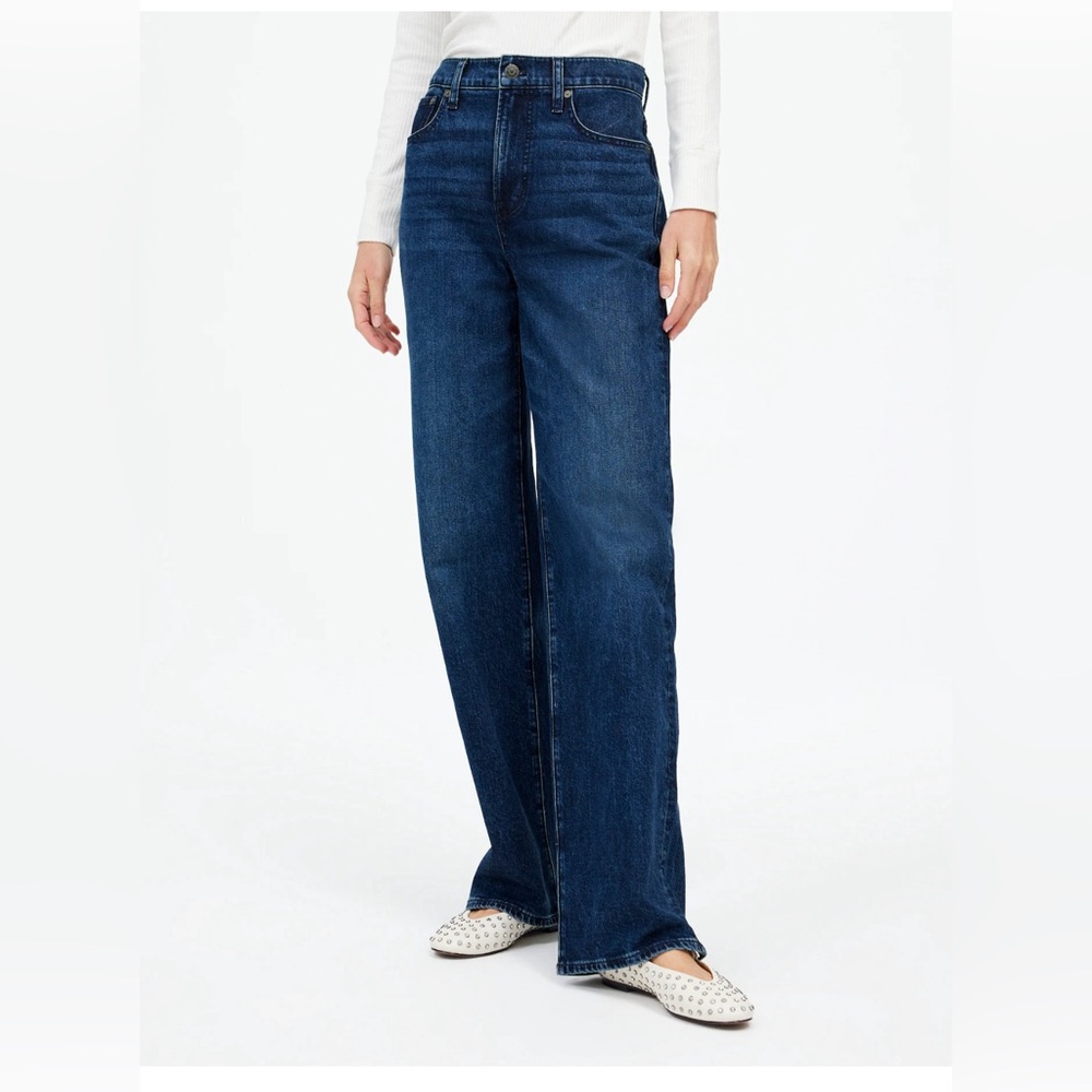 Madewell perfect vintage wide leg jean dark wash